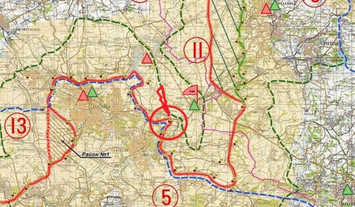 Карта боя под Дебальцево 30.01.2014г.