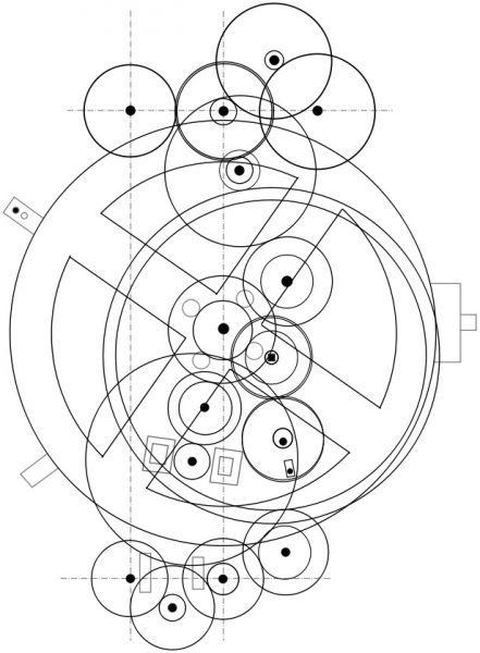 Схема Антикитерского  механизма
