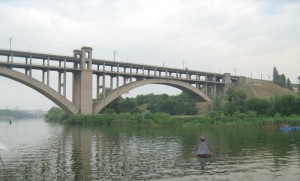 Мост Преображенского в Запорожье
