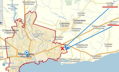 Карта обстрела Восточного в Мариуполе