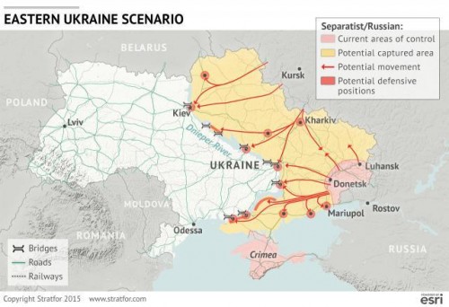 карта нападения России на Украину
