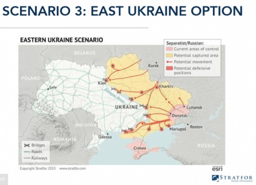 Разведка Stratfor опубликовала три сценария вторжения РФ в Украину ИНФОГРАФИКА - сценарий 3