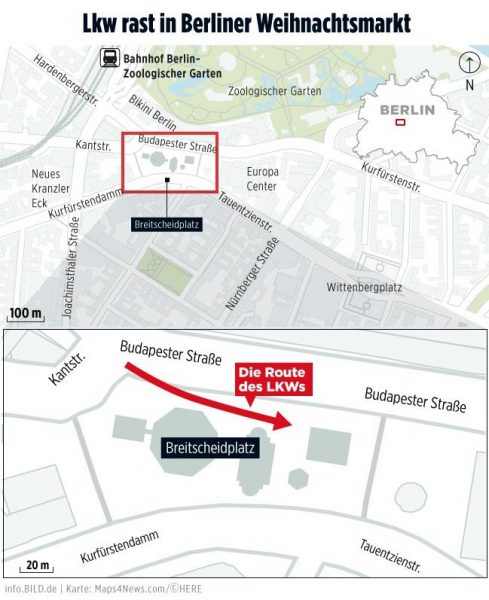 Схема теракта в Берлине