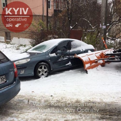 ДТП Киев, первый снег