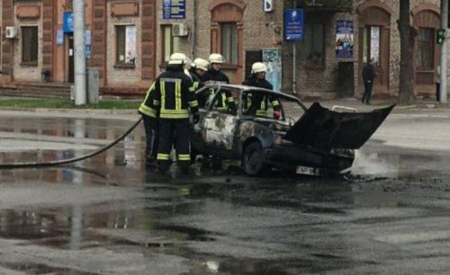 пожар в центре Запорожья