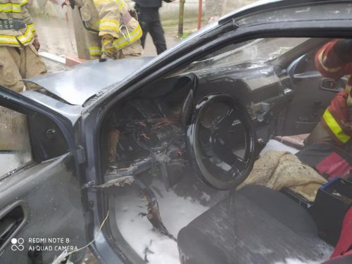 В Мелитополе сгорела машина американского автопрома