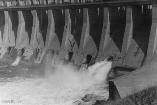 1942 год - Отвод воды на время восстановления ДнепроГЭСА