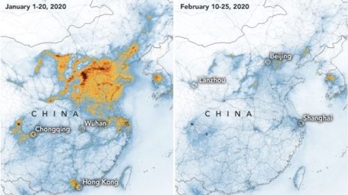 Коронавирус расчистил над Китаем воздушные загрязнения
