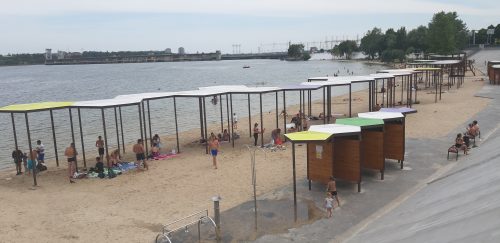 Обновленный Правобережный пляж в Запорожье