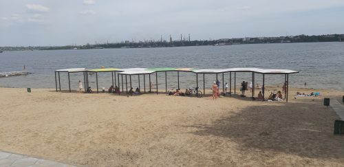 Обновленный Правобережный пляж в Запорожье