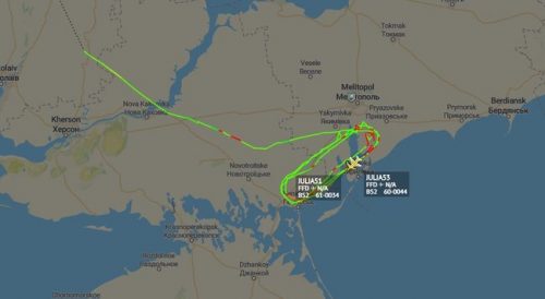 Американские стратегические бомбардировщики B-52 летают над запорожскими и херсонскими курортами