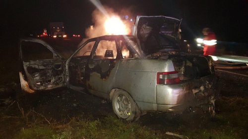 В Гуляйполе сгорели два автомобиля