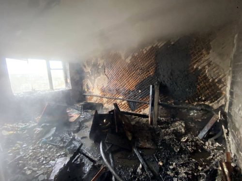 Пожар на Узбекистанской в Запорожье