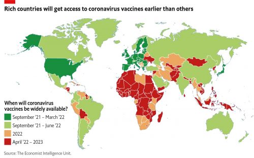 Карта предоставления вакцины производителями