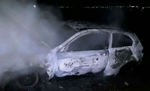В Мелитополе сгорел автомобиль Alfa Romeo