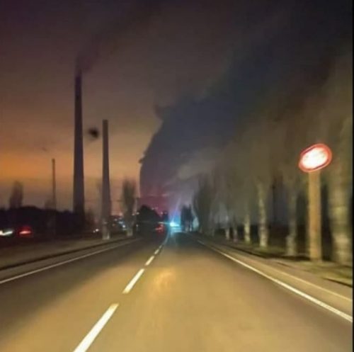 Авария на Запорожской ТЭС ДТЭК в Энергодаре