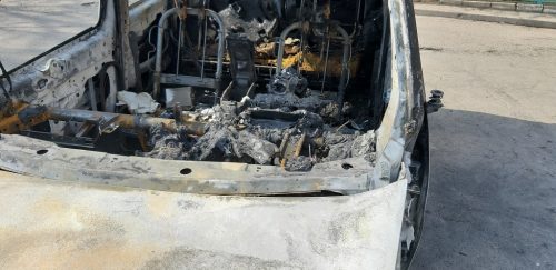 Запорожье: на Бабурке сгорел автомобиль  Renault Kangoo - салон