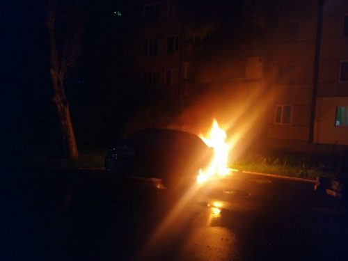 В Мелитополе сгорел китайский автомобиль