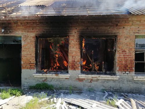 В Вячеславке, под Васильевкой, сгорел сарай