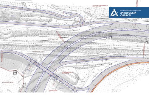 План дороги под ЖД мостом по ул. Тюленина в Запорожье