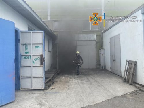 В Запорожье во время масштабного пожара на складе лако-красочной продукции травмировалось три человека