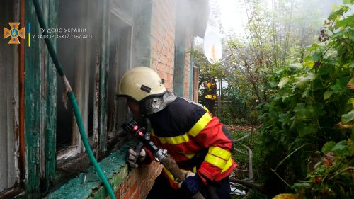 В селе Владимирское под Запорожьем в огне пожара сгорел пенсионер