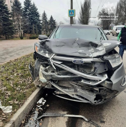 Тройная авария в Запорожье из-за невнимательности одного водителя