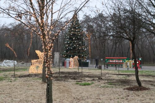 Запорожье: на Хортице заканчивают строительство новогоднего городка
