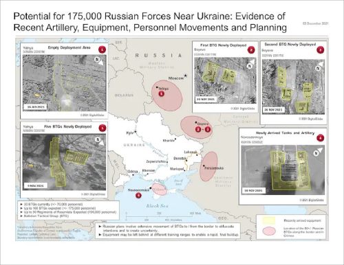 Карта нападения России на Украину в начале 2022 года The Washington Post