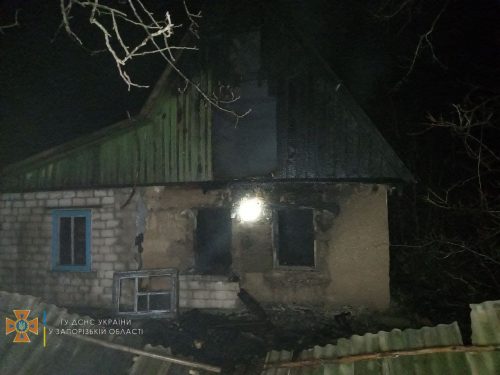 В Казаковском, под Запорожьем, в огне пожара сгорела пенсионерка