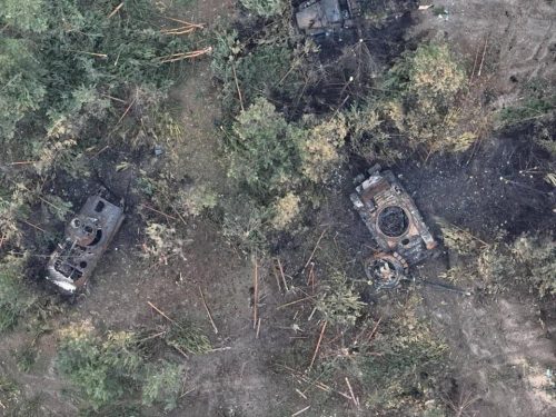 Сожженные в Украине российские танки