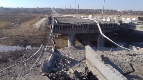 взорван мост в Каменском на симферопольсокй трассе