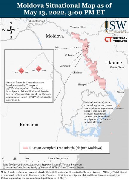 Карта войны: Одесская область, ПМР, Молдова