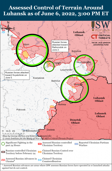 Карта войны Изюм Попасная Северодонецк 6 июня