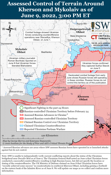 Война в Херсонской и Николаевской области 9 июня