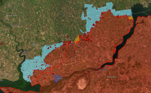 Карта пожаров в Херсонской области 3 июля 2022 1