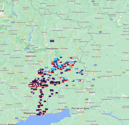 Карта складов орков на Донбассе