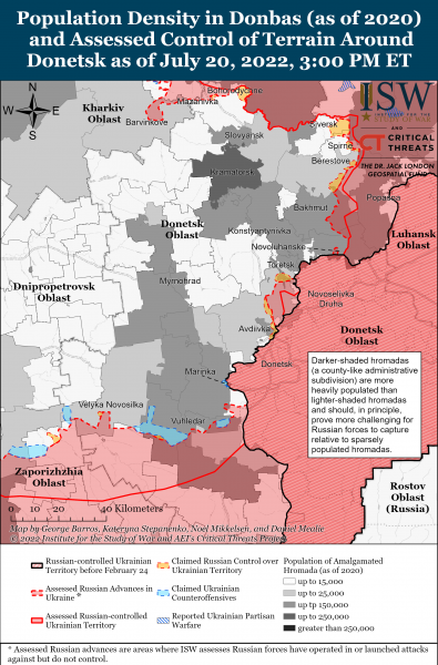 Плотность населения на Донбассе