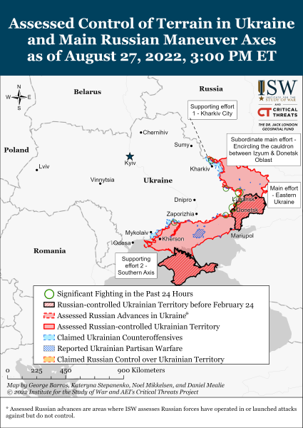 Карта войны в Украине 27.08.2022