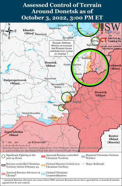 Карта войны на Донбассе 03.10.2022