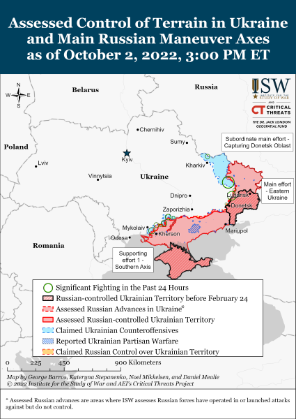 Карта войны в Украине 02.10.2022