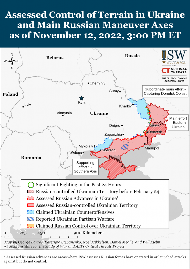 Карта войны в Украине 12.11.2022
