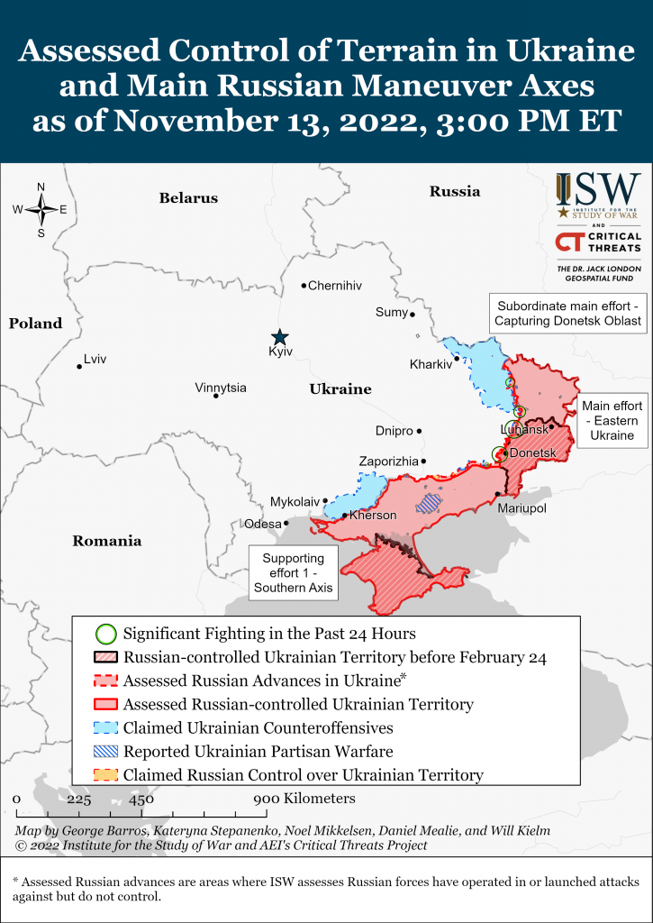 Карта войны в Украине 13.11.2022