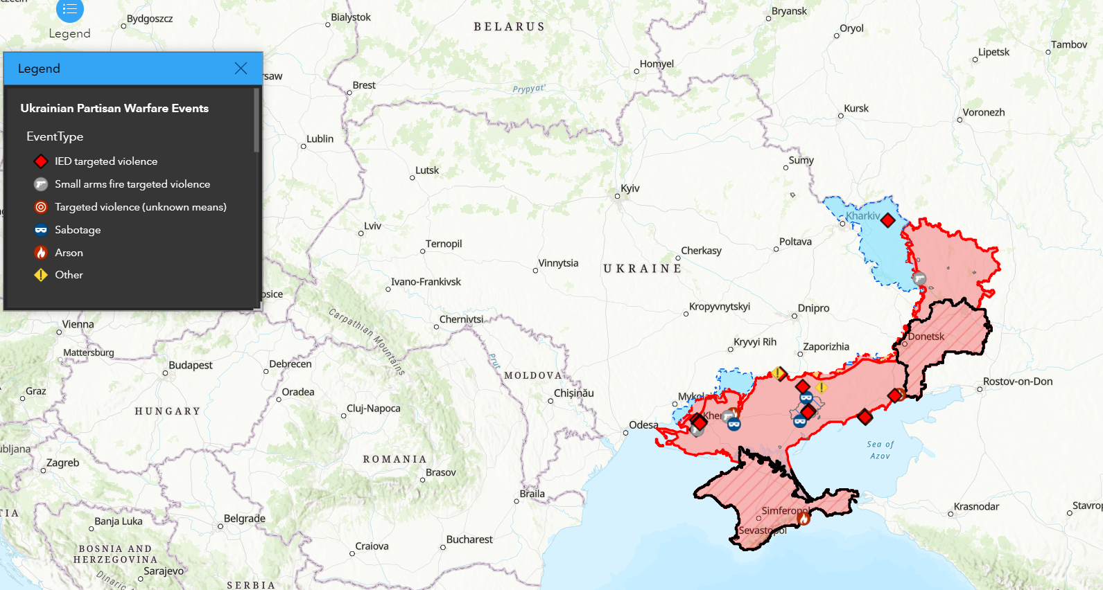 Партизанские атаки на российских оккупантов в Украине на 02.11.2022