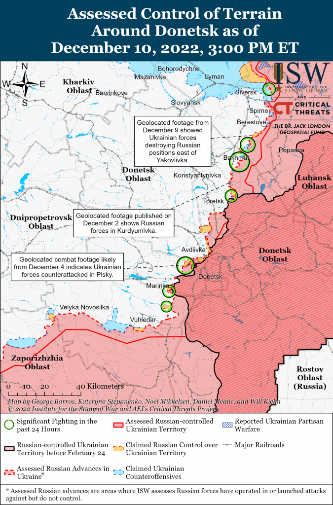 Оборона Донбасса 10 декабря