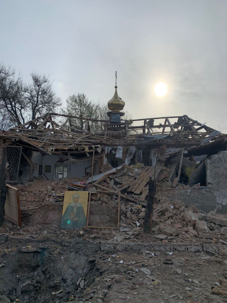 Разрушена церковь в Камышевахе