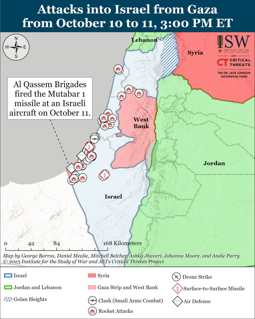 Ситуация на 10 и 11 октября 2023 войны в Израиле