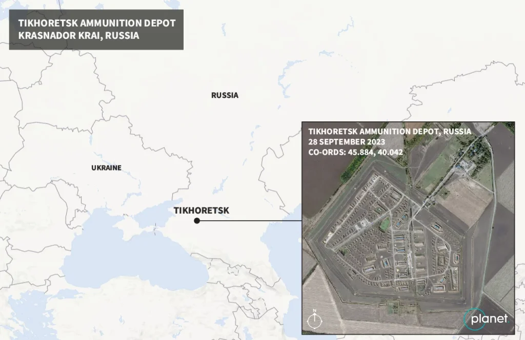 Тихорецк - конечный пункт поставок северокорейских вооружений и боеприпасов у российско-украинской границы