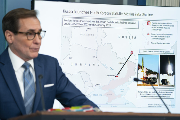 Кирби докладывает о применении россией северокорейских ракет