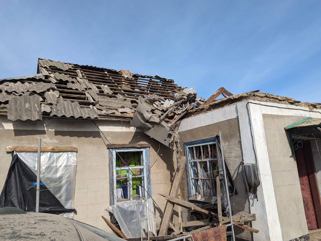 Рашисти розтрощили будинок на Запоріжжі